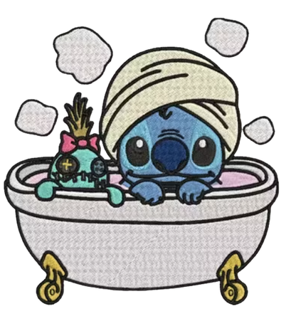 Stitch dans le bain